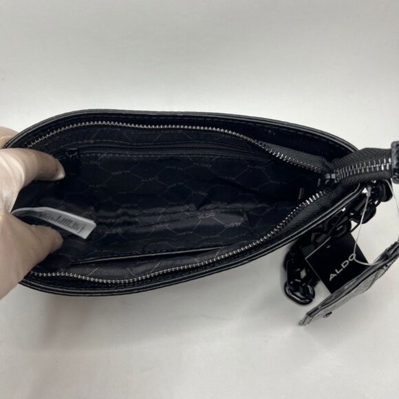 NWT ALDO Griregann Faux Leather Small Shoulder Purse Chain Strap Card Holder Set - Picture 5 of 15